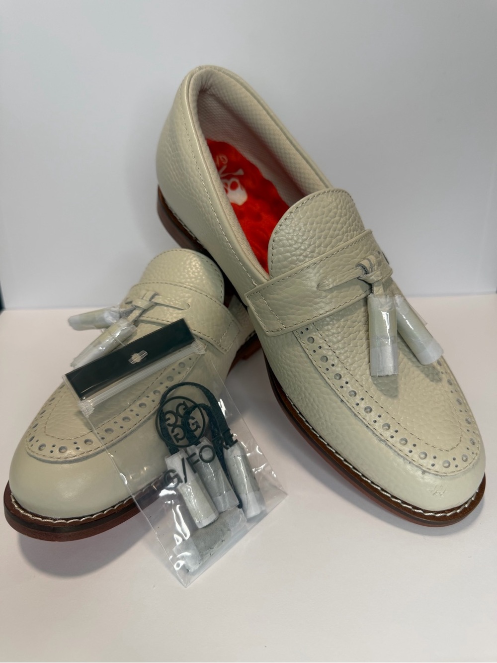 G/FORE Womens Tassel Brogue Cruiser Gallivanter Golf Shoes - Stone | size 6.5